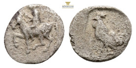 TROAS, Dardanos (Circa late 5th century - 4th century BC).
AR Obol (10,4 mm, 0.56 g.)
Horseman riding to left, right hand holding reins, left resting ...