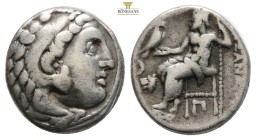 KINGS of THRACE, Macedonian. Lysimachos. 305-281 BC. AR Drachm (16,5 mm, 4 g.) In the name and types of Alexander III of Macedon. Kolophon mint. Struc...
