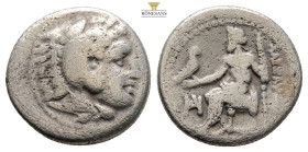Kings of Macedon. Alexander III The Great; 336-323 BC, drachm, (16,9 mm, 3,6 g.) Obv: Head of Heracles r. wearing skin of lion\'s head with mane. Rev:...