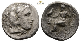 Kings of Macedon. Alexander III The Great; 336-323 BC, drachm, (17,6 mm, 3,9 g.) Obv: Head of Heracles r. wearing skin of lion\'s head with mane. Rev:...