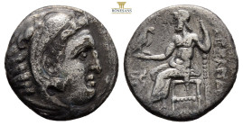 Kings of Macedon. Alexander III The Great; 336-323 BC, drachm, (17,3 mm, 3,3 g.) Obv: Head of Heracles r. wearing skin of lion\'s head with mane. Rev:...