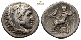 Kings of Macedon. Alexander III The Great; 336-323 BC, drachm, (18 mm, 3,8 g.) Obv: Head of Heracles right. wearing skin of lion\'s head with mane. Re...