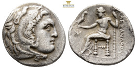Kings of Macedon. Alexander III The Great; 336-323 BC, drachm, (20,2 mm, 4 g.) Obv: Head of Heracles right. wearing skin of lion\'s head with mane. Re...