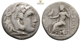 Kings of Macedon. Alexander III The Great; 336-323 BC, drachm, (16,3 mm, 4,1 g.) Obv: Head of Heracles right. wearing skin of lion\'s head with mane. ...