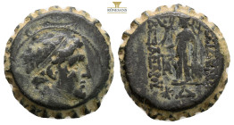 SELEUKID KINGS of SYRIA. Alexander I Balas. 152-145 BC. Serrate Æ (20,5 mm, 8,7 g,)