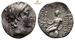 Seleukid Empire, Demetrios II Nikator AR Drachm. First reign. Antioch on the Orontes, dated SE 168 = 145/4 BC. Diademed head to right / Apollo Delphio...