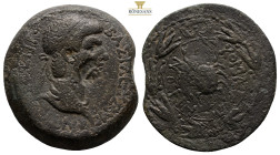 KINGS OF COMMAGENE. Antiochus IV Epiphanes, 38-72. Okta Chalkon (Bronze, 29,2 mm, 14,3 g, ) Diademed head of Antiochos IV to right. Rev. Scorpion; all...