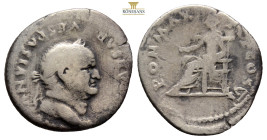 Vespasian Denarius 75 AD,
RIC 90, S 2301, C 366; Obv: IMPCAESARVESPASIANVSAVG - Laureate head right. Rev: PONMAXTRPCOSVI - Pax seated left, hold 2,8 g...