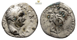 Cappadocia. Caesarea. Titus AD 79-81. Hemidrachm AR, 14,5 mm., 1,3 g.
 laureate head right / Victory advancing right bearing wreath in right and palm ...