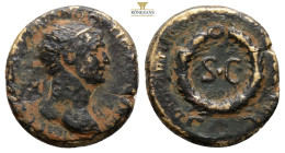 TRAJAN (98-117). Semis. Rome. for circulation in Syria. 4,6 g. 18,1 mm.
Obv: IMP CAES NER TRAIANO OPTIMO AVG GERM. Radiate and draped bust righ.
Rev: ...