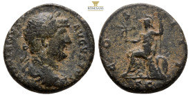 Hadrian (117-138). AE (18,8 mm. 4 g) Rome. Hadrian (117-138) Obv: HADRIAN[VS] AVGVSTVS. Laureate head of Hadrian, r. Rev: COS III / S C. Roma seated l...