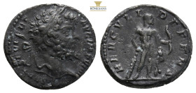 Septimius Severus (193-211 AD). Rome, AR Denarius (17,8 mm 3 g.)
Obv: L SEPT SEV PERT AVG IMP VIIII. Laureate head of Septimius Severus to right.
Rev:...