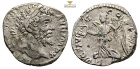 Septimius Severus (193-211 AD). Rome, AR Denarius (17,4 mm 2,7 g)Obv: SEVERVS PIVS AVG Laureate head of Septimius Severus to right.Rev: VICT PART MAX ...