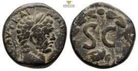 Syria, Seleucis and Pieria. Antiochia ad Orontem. Caracalla. A.D. 198-217. AE as (20,3 mm, 7.6 g, ). Struck ca. A.D. 213-215. AYT KAI ANTΩNEINOC, laur...