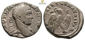 Syria. Antioch. Elagabalus AD 218-222. Billon-Tetradrachm, 13,3 g. 25,9 mm.AVT K M A AN-TWN[EINOC CEB], laureate, draped, and cuirassed bust right / Δ...