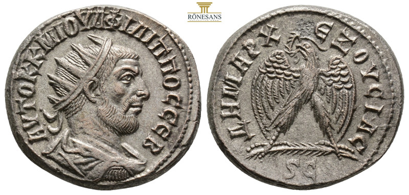 Seleucis and Pieria. Antioch. Philip I Arab AD 244-249.
Billon-Tetradrachm, 26,...
