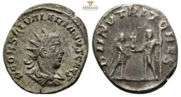 SALONINUS (Caesar, 258-260). Antoninianus. Antioch.
Obv: P COR SAL VALERIANVS CAES.
Radiate, draped and cuirassed bust right.
Rev: DII NVTRITORES. Pri...