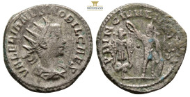 Valerian II. Caesar, A.D. 253-255. BI antoninianus (21.3 mm, 3.8 g, 6 h). Samosata mint, Struck A.D. 255-256. VALERIANVS NOBIL CAES, radiate and drape...