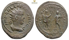 Gallienus. (256-257 AD) AR Antoninian. (24.6 mm, 3.1 g.) Antioch. Obv: IMP GALLIENVS AVG. Cuirassed bust of Gallienus right. Rev: VICTORIA GERMAN. Emp...