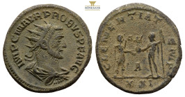 PROBUS (276-282). Antoninianus. Antioch.
Obv: IMP C M AVR PROBVS P F AVG. Radiate, draped and cuirassed bust right.
Rev: CLEMENTIA TEMP / A / XXI. Pro...