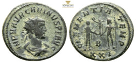 CARINUS (Caesar, 282-283). Antoninianus. Siscia. 3,9 g. 22,1 mm.
Obv: IMP C M AVR CARINVS NOB C. Radiate and cuirassed bust right.
Rev: VIRTVS AVGG / ...