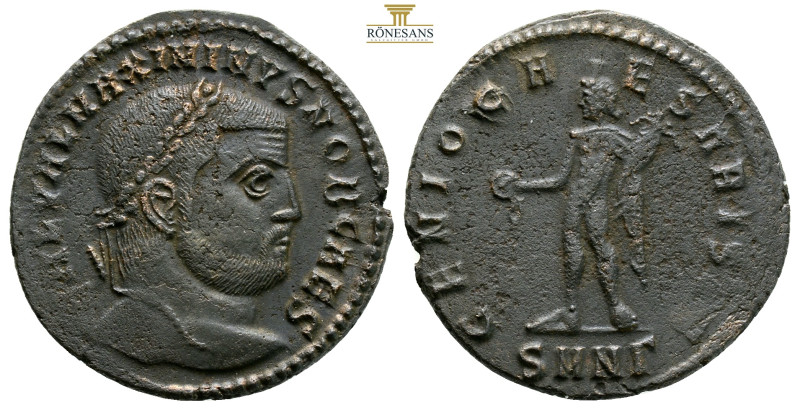 Maximinus II, as Caesar, BI Nummus. Nicomedia, AD 308-310. 6,7 g. 26,2 mm. GAL V...
