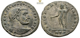 CONSTANTIUS I, Follis or nummus, 300-302 AD. 
Obv: IMP CONSTANTIVS AVG, Imperator Constantius Augustus”, (Emperor Constantius Augustus)
Rev: GENIO POP...