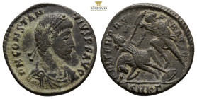 Constantius II (337-361) AE22 majorina Cyzicus Mint, Struck 351/2.
4,7 g. 23,1 mm. D N CONSTAN-TIVS P F AVG - diademed, draped and cuirassed bust of ...