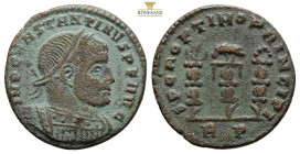 Constantine I, 307/337. Follis (Silvered bronze, 21,7 mm, 3,8 g, ) Rome, IMP CONSTANTINVS P F AVG Laureate and cuirassed bust of Constantine I to righ...