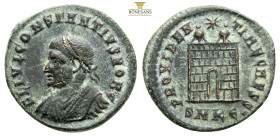 Constantius II, as Caesar, BI Nummus. Cyzicus, AD 325-326. 2,3 g. 19,2 mm. FL IVL CONSTANTIVS NOB C, laureate, draped and cuirassed bust to left, PROV...