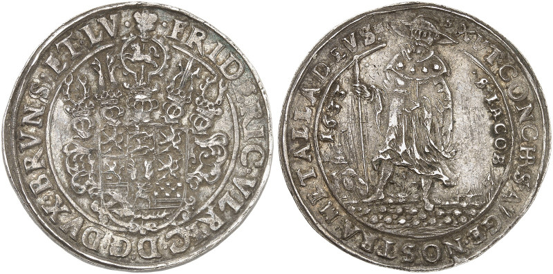 Friedrich Ulrich, 1613-1634. 

Taler 1633, Zellerfeld, Ausbeute der Grube St. ...