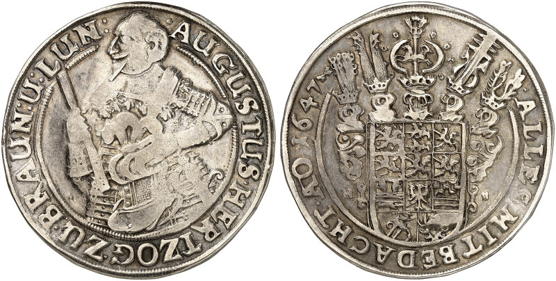 August, "der Jüngere", 1635-1666. 

Taler 1647, Zellerfeld. Dav. 6348, Welter ...