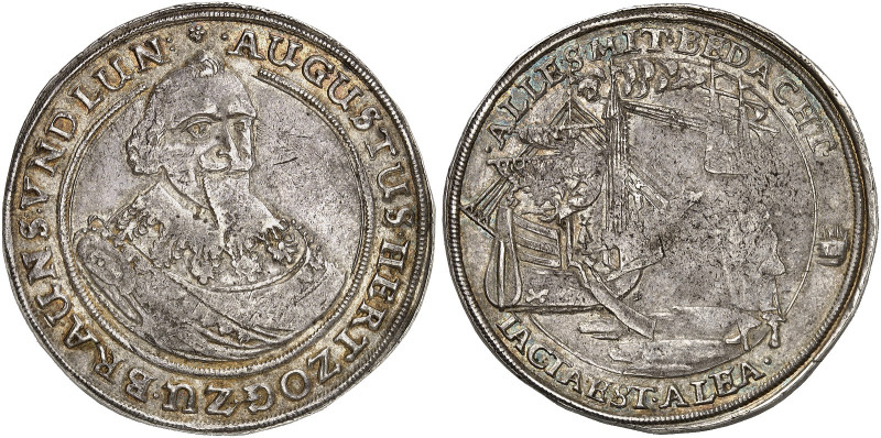 August, "der Jüngere", 1635-1666. 

Taler o. J. (1650), Zellerfeld, "Reisetale...
