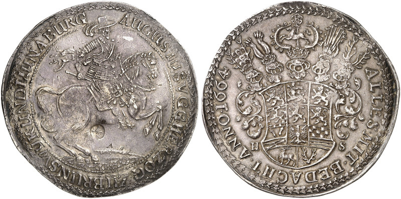 August, "der Jüngere", 1635-1666. 

Löser zu 1 1/2 Taler (mit Wertpunze, 43,0 ...