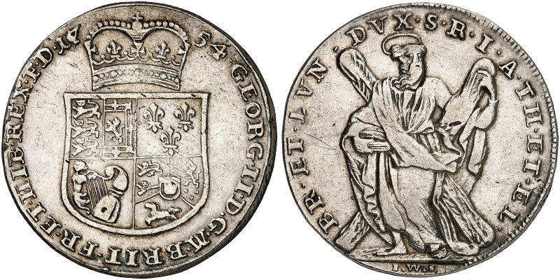 Georg II., 1727-1760. 

Taler 1754, Clausthal, Ausbeute der Grube St. Andreas....