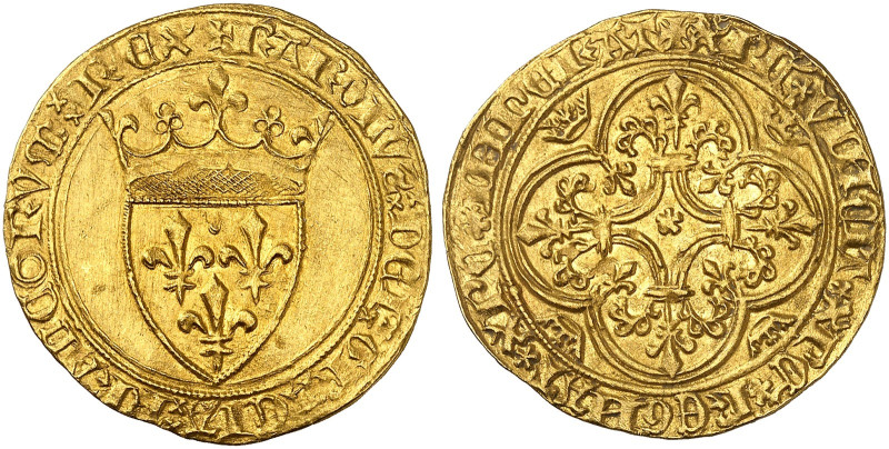 EUROPA. FRANKREICH. - Königreich. Charles VI., 1380-1422. 

Écu d'or à la cour...