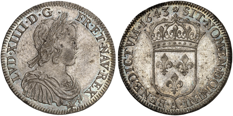 EUROPA. FRANKREICH. - Königreich. Louis XIV., 1643-1715. 

1/2 Écu à la mèche ...