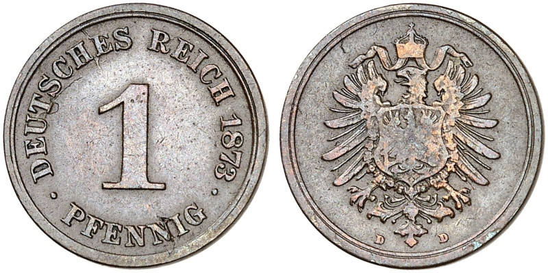 J. 1, EPA 1. 

1 Pfennig 1873 D. RR ! ss / s