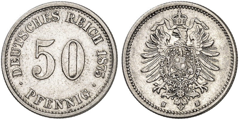 J. 7, EPA 44. 

50 Pfennig 1875 H. RR ! ss