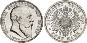 BADEN.  Friedrich I., 1852-1907.  J. 37, EPA 5/10  