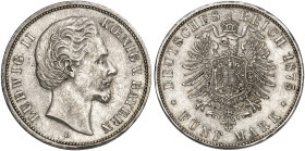 BAYERN.  Ludwig II., 1864-1886.  J. 42, EPA 5/12  