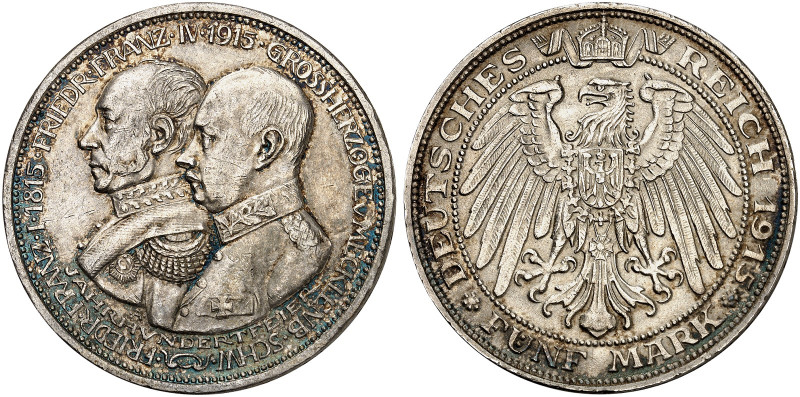 MECKLENBURG - SCHWERIN. Friedrich Franz IV., 1897-1918. J. 89, EPA 5/29 

5 Ma...