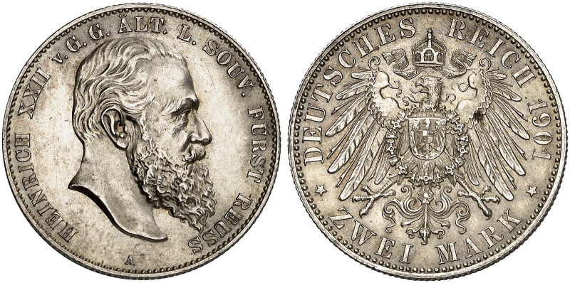 REUSS. - Ältere Linie. Heinrich XXII., 1859-1902. J. 118, EPA 2/45 

2 Mark 19...
