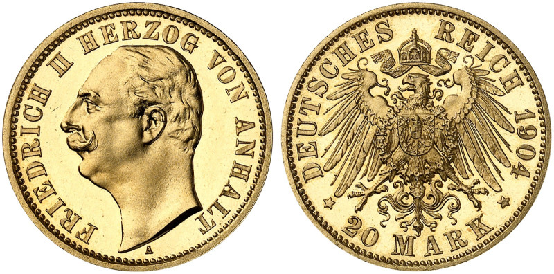 ANHALT. Friedrich II., 1904-1918. J. 182, EPA 20/3 

Ein viertes Exemplar. in ...