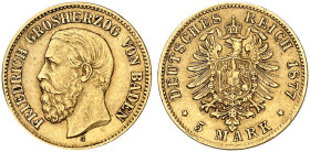 BADEN.  Friedrich I., 1852-1907.  J. 185, EPA 5/77  