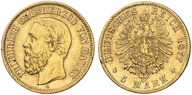 BADEN.  Friedrich I., 1852-1907.  J. 185, EPA 5/77  