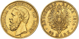 BADEN.  Friedrich I., 1852-1907.  J. 187, EPA 20/5  