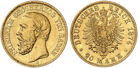 BADEN.  Friedrich I., 1852-1907.  J. 187, EPA 20/5  
