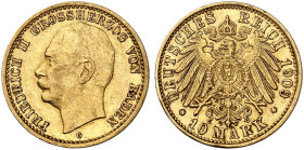 BADEN.  Friedrich II., 1907-1918.  J. 191, EPA 10/6  