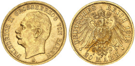 BADEN.  Friedrich II., 1907-1918.  J. 192, EPA 20/7  